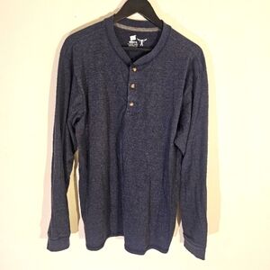 Hanes Beefy T Henley Shirt